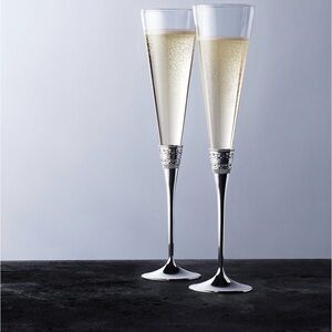 Vera Wang Silver plate Champagne Flute set giftware BRAND NEW